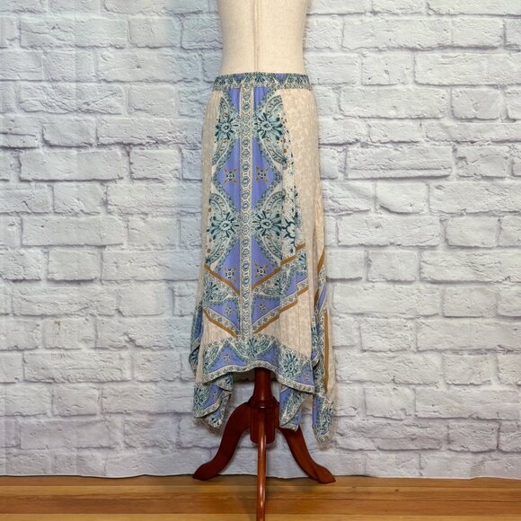 Free People Paisley Handkerchief Skirt - Picture 2 of 9